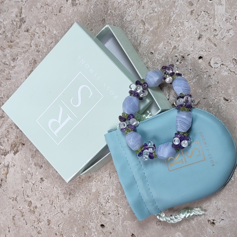 Ross Simons Chalcedony/Multi Gemstone Stretch Bra… - image 6